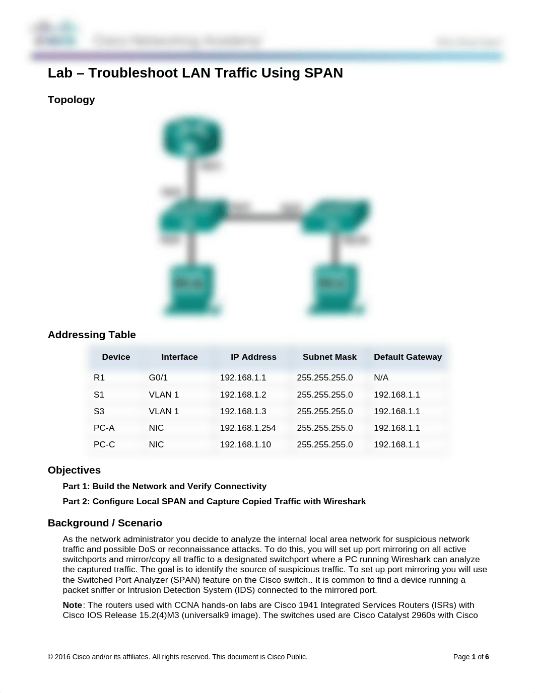 4.8.3.2 Lab - Troubleshoot LAN Traffic Using SPAN.pdf_d3oe7yavz84_page1