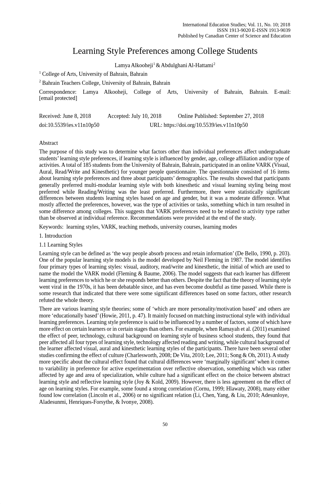 Alkooheji, Al-Hattami - 2018 - Learning Style Preferences among College Students.pdf_d3oft48xyr4_page2