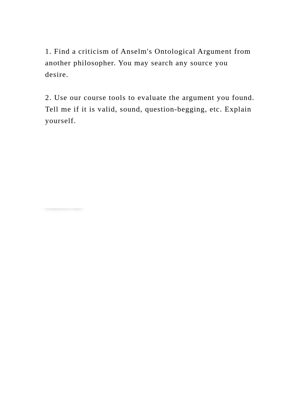 1. Find a criticism of Anselms Ontological Argument from another ph.docx_d3pte9spe7x_page2