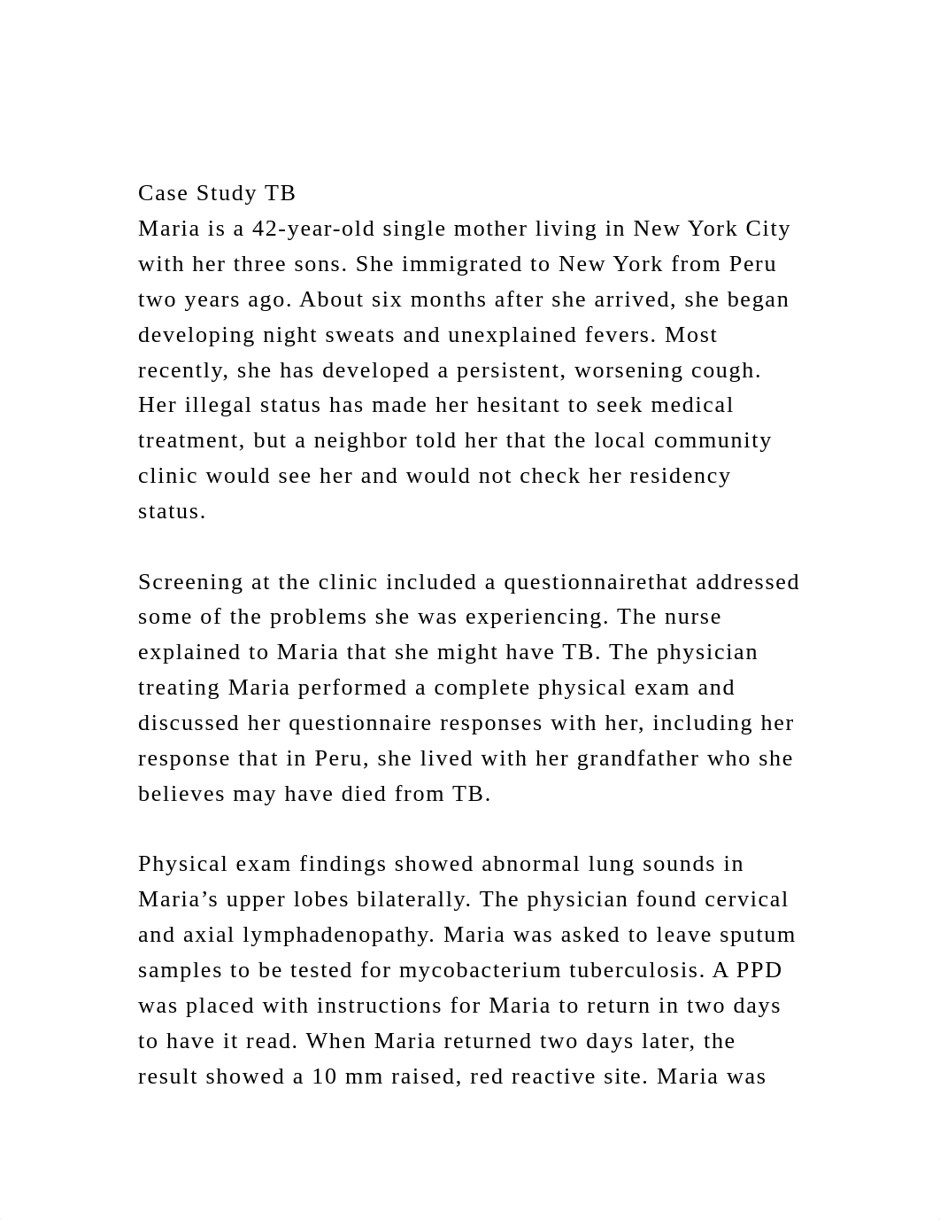 Case Study TBMaria is a 42-year-old single mother living in New .docx_d3qcmgjmans_page2