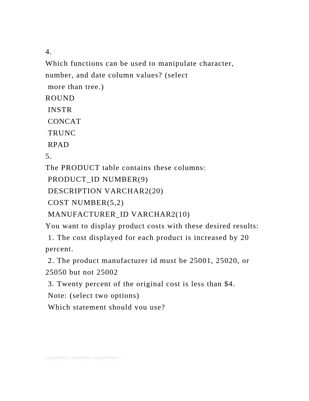 4.Which functions can be used to manipulate character, number, and.docx_d3qh1sjbb8o_page2