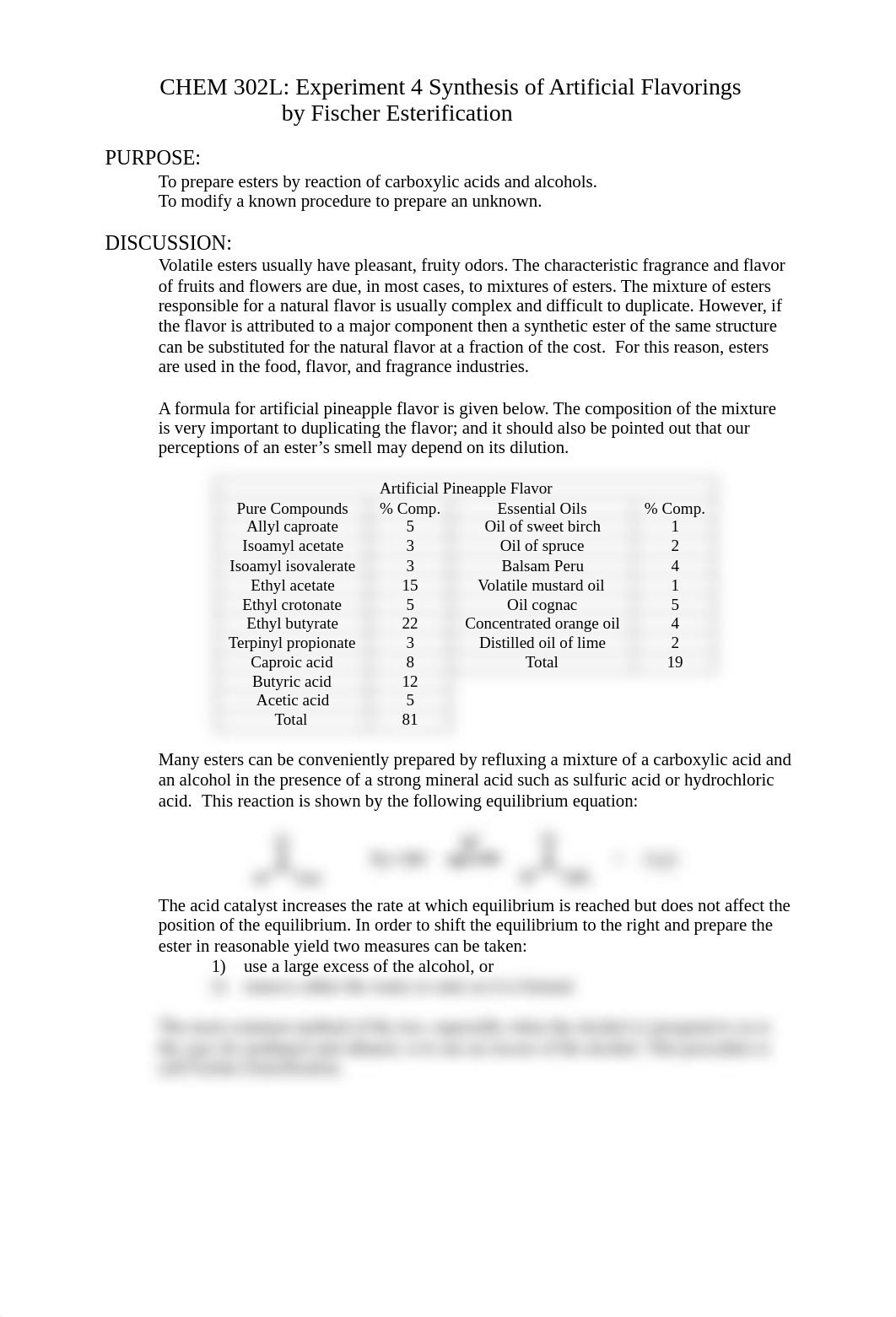 Experiment 4. Synthesis of Artificial Flavorings by Fischer Esterification 302L.pdf_d3rafiw9ghl_page1