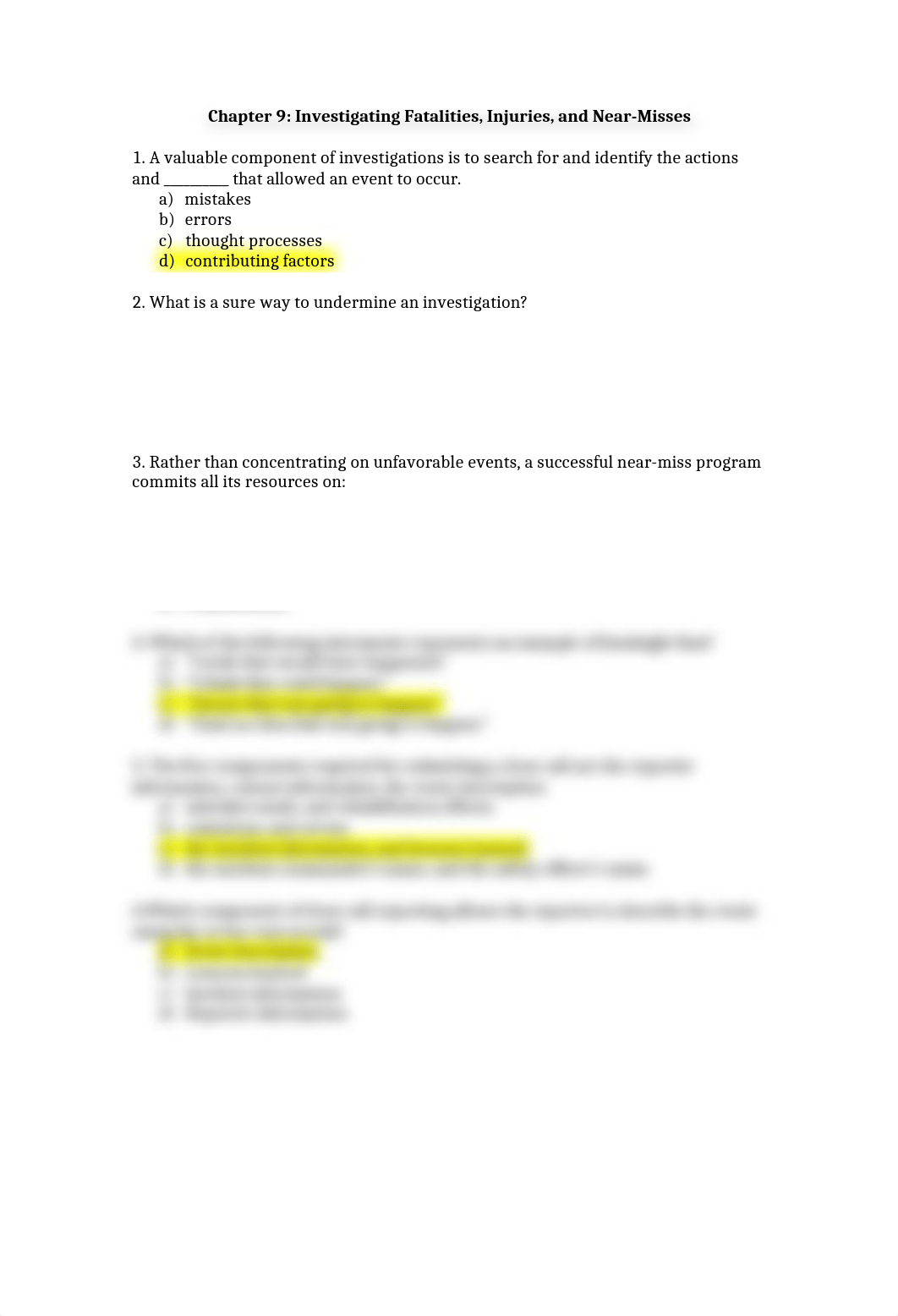 Ch 09 Investigating Fatalities, Injuries, Near-Misses 10 question Assessment Quiz-1 (1) - lewullis.d_d3rba364xw3_page1