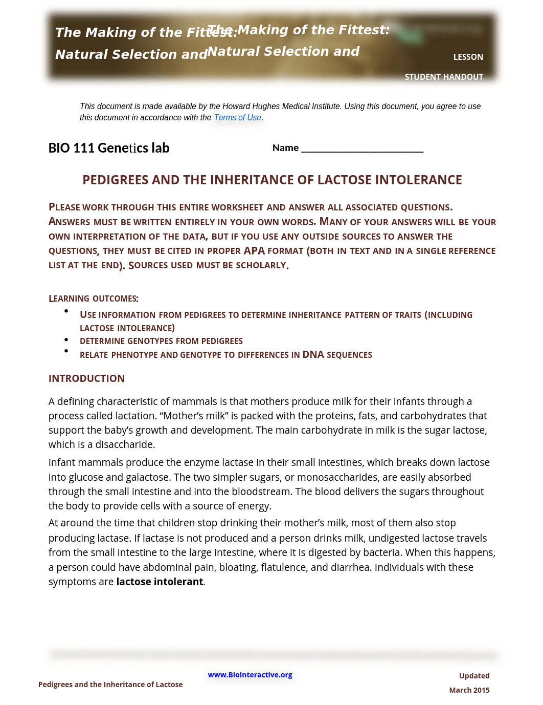 HHMI lactose intolerance student handout.docx_d3rgnjdko2y_page1