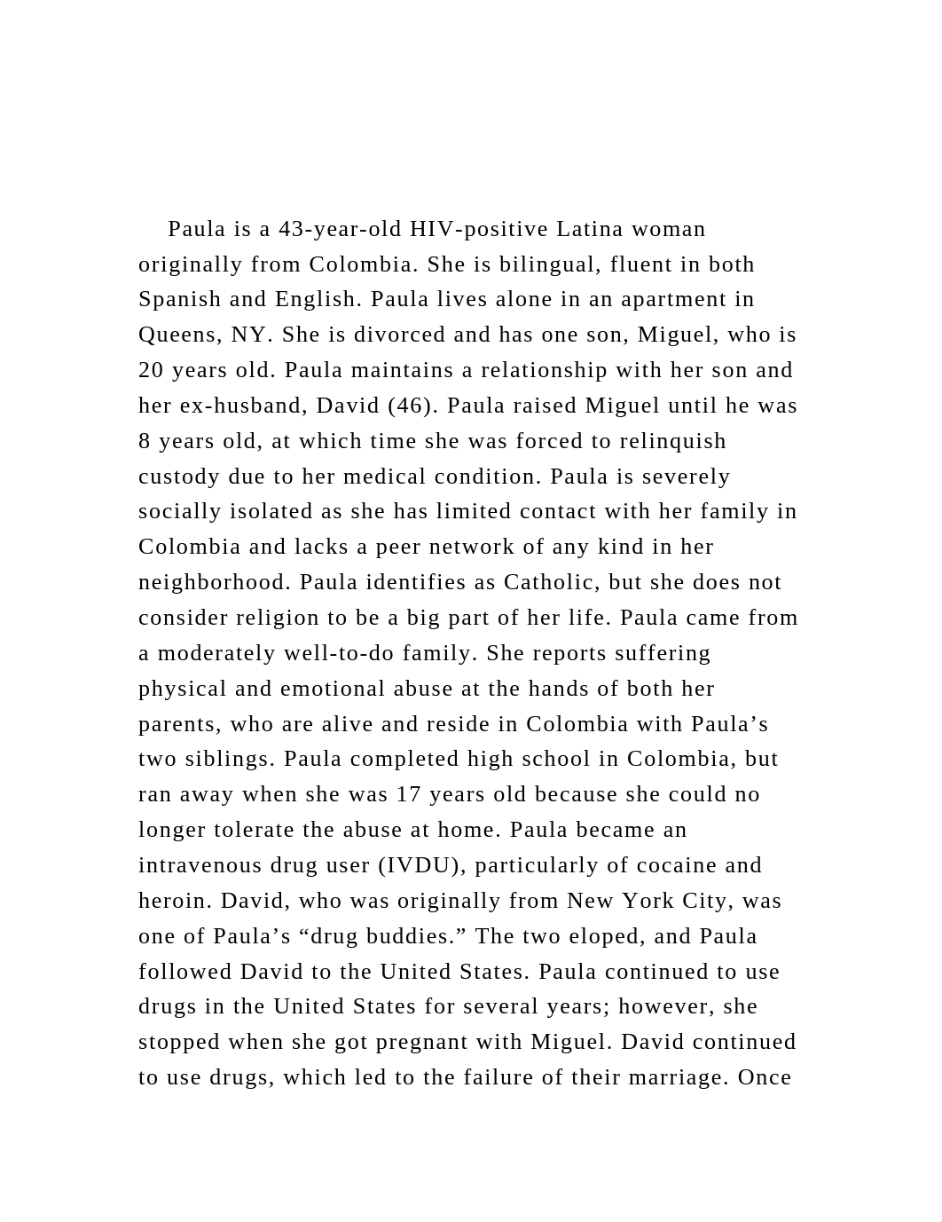 Paula is a 43-year-old HIV-positive Latina woman originally f.docx_d3rybfrcbxj_page1