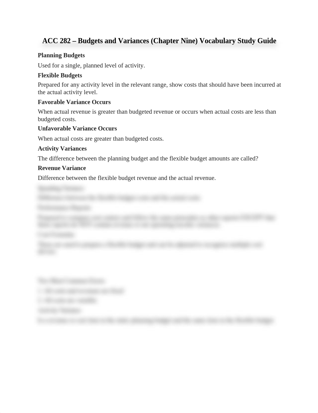 ACC 282 - Budgets and Variances (Chapter Nine) Vocabulary Study Guide_d3s4z2h6w6p_page1