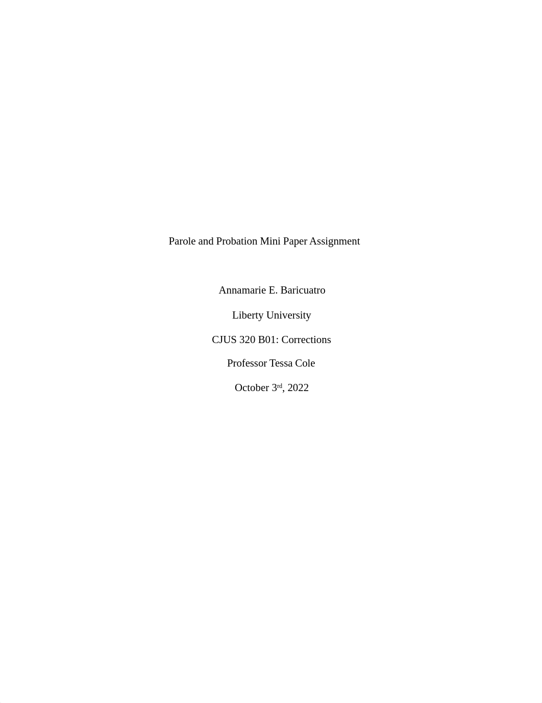 CJUS 320 Probation and Parole Mini Paper-Annamarie Baricuatro.docx_d3siljahlgj_page1