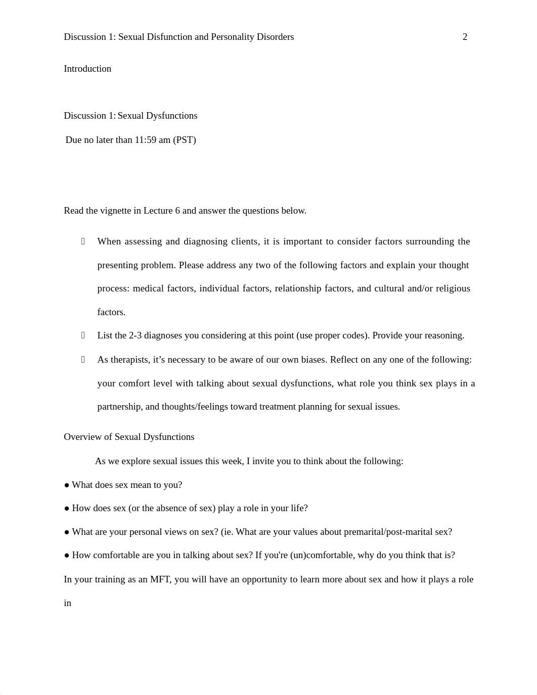 Discussion 1 - Sexual Disfunction and Personality Disorders Essay.docx_d3t4a6szoc5_page2