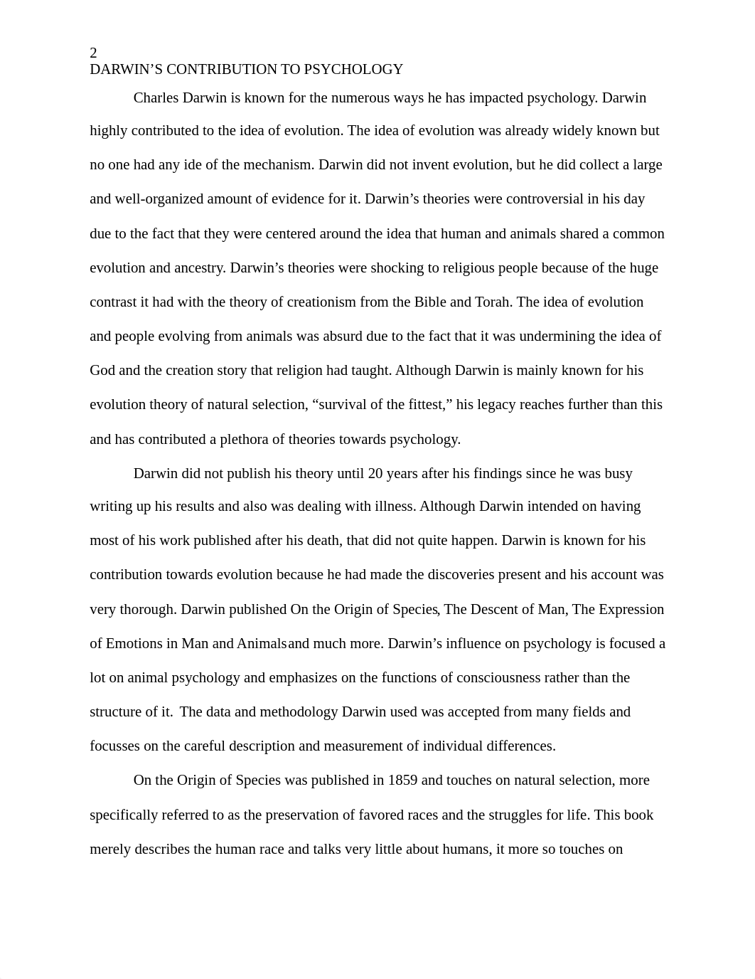 Charles Darwin and His Contribution to Psychology.docx_d3tbeob1gsr_page2