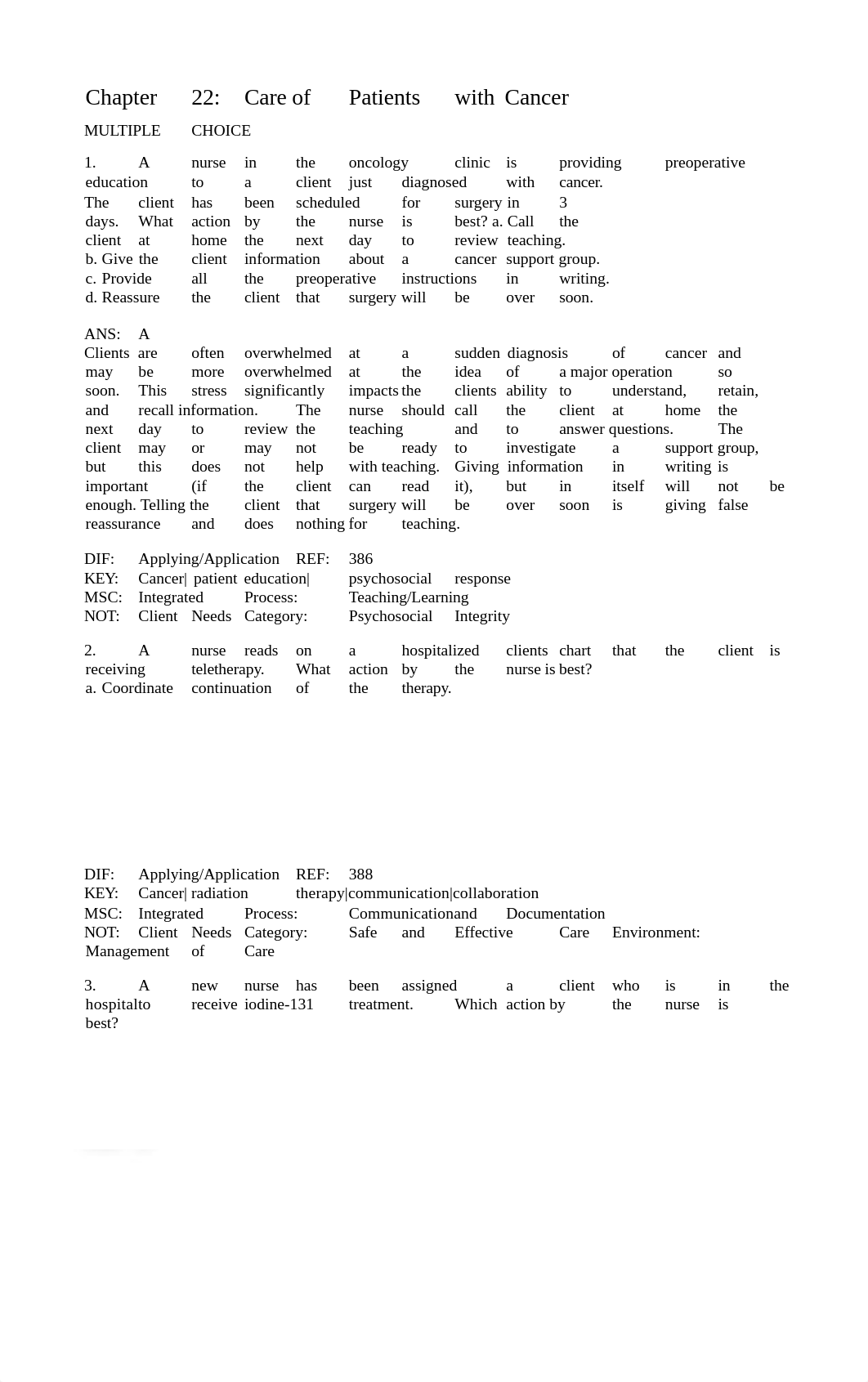 Chapter 22 Care of Patients with Cancer.docx_d3tid0c17rm_page1