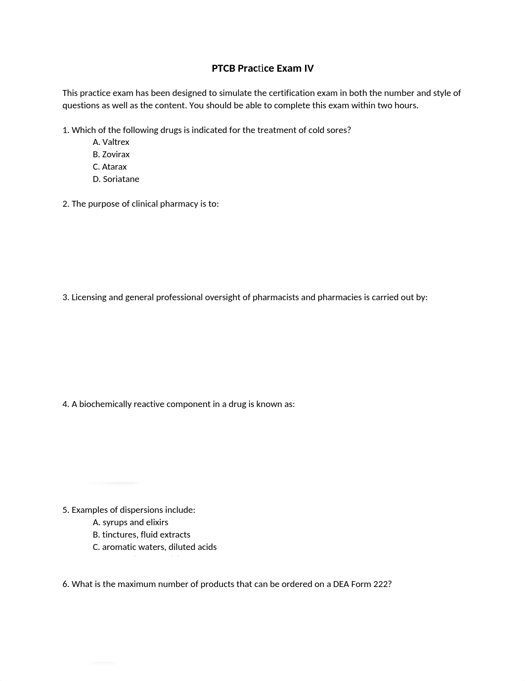 PTCB Practice Exam IV.docx_d3u1fm8mzx9_page1