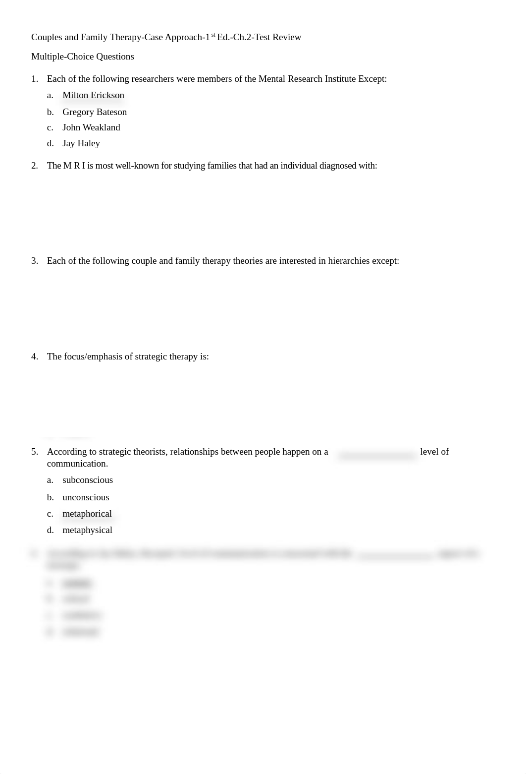 Couples and Family Therapy-Case Approach-1st Ed.-Ch.2-Test Review.pdf_d3u1qfblgg1_page1