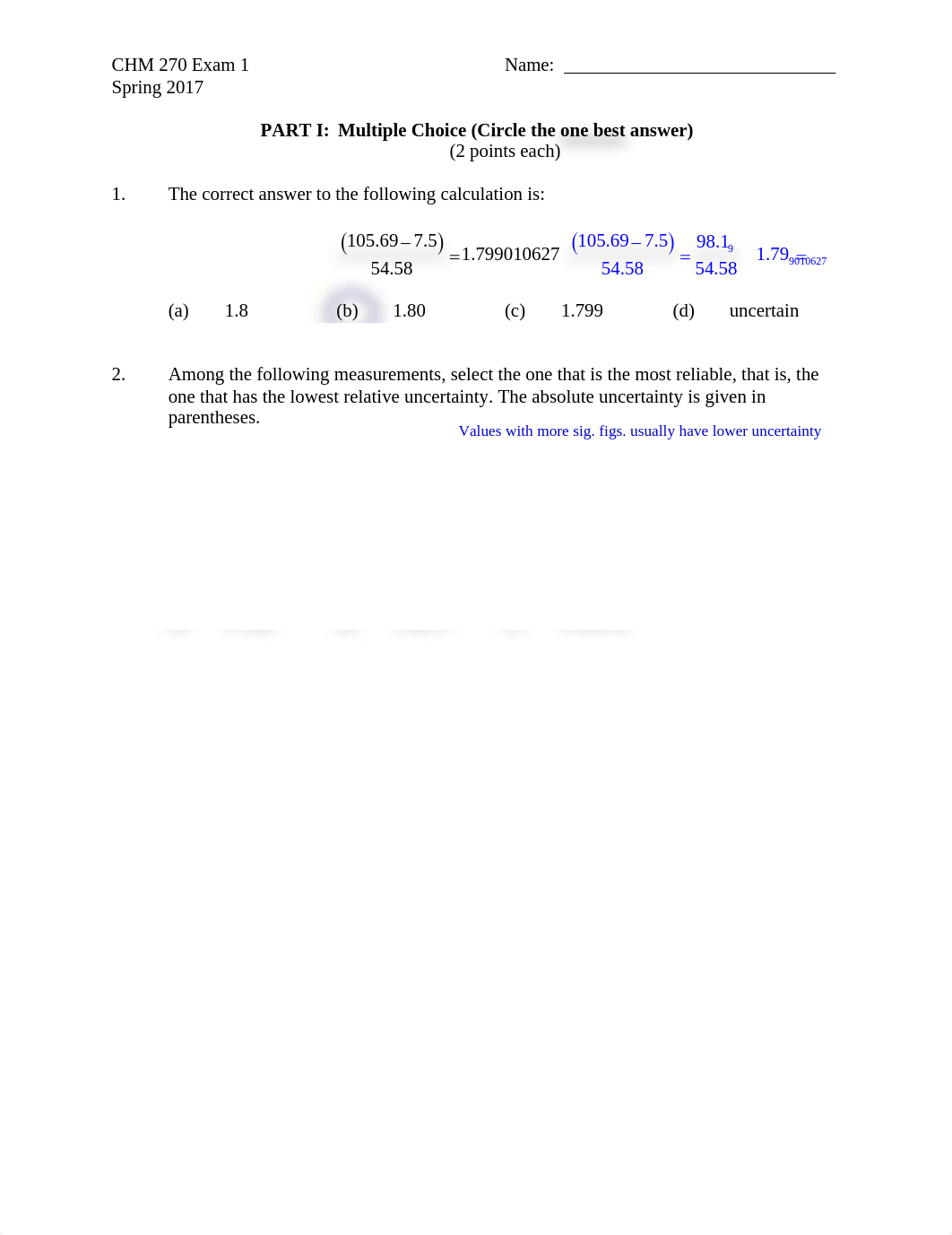 CHM 270 Exam 1 answers _Spring 2017_.pdf_d3u5klla30d_page1