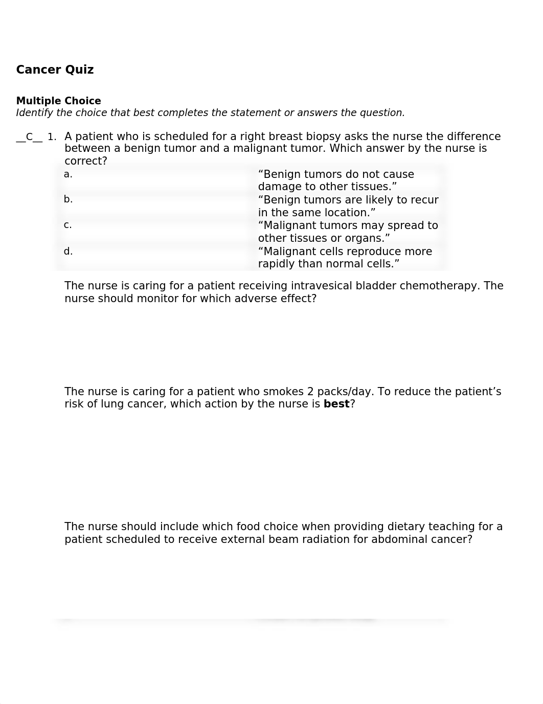 cancer_quiz_nclex_style_d3ucwxu4uyg_page1