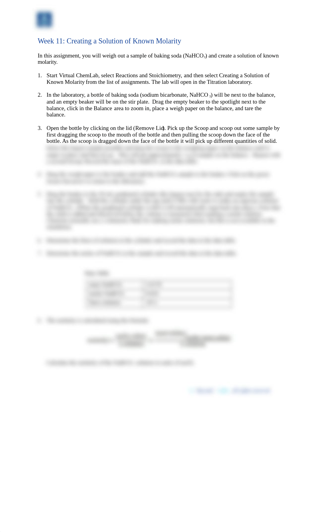 Week 11 - Creating a Solution of Known Molarity.docx_d3uukhcpk0t_page1