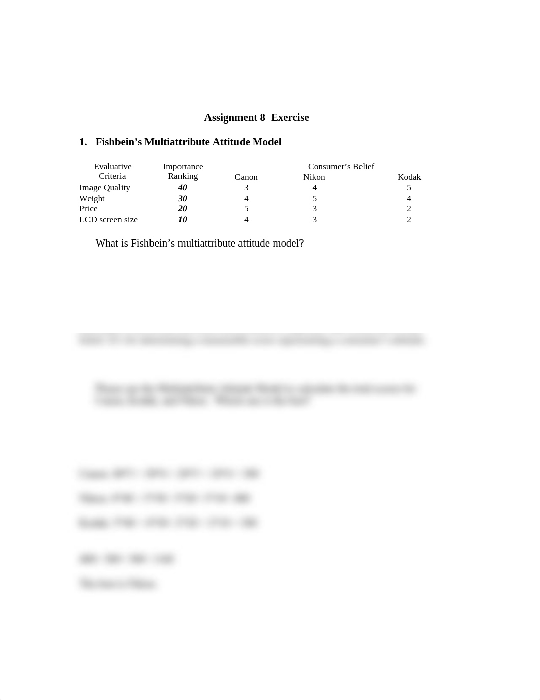 Assignment 8 Multiattribute Attitude Model_d3v5h8kh4h3_page1