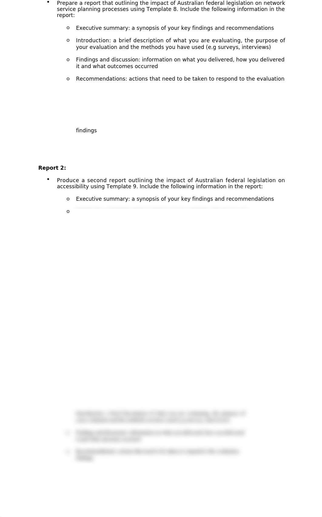 Prepare a report that outlining the impact of Australian federal legislation on network service plan_d3vbhv2qpg4_page1