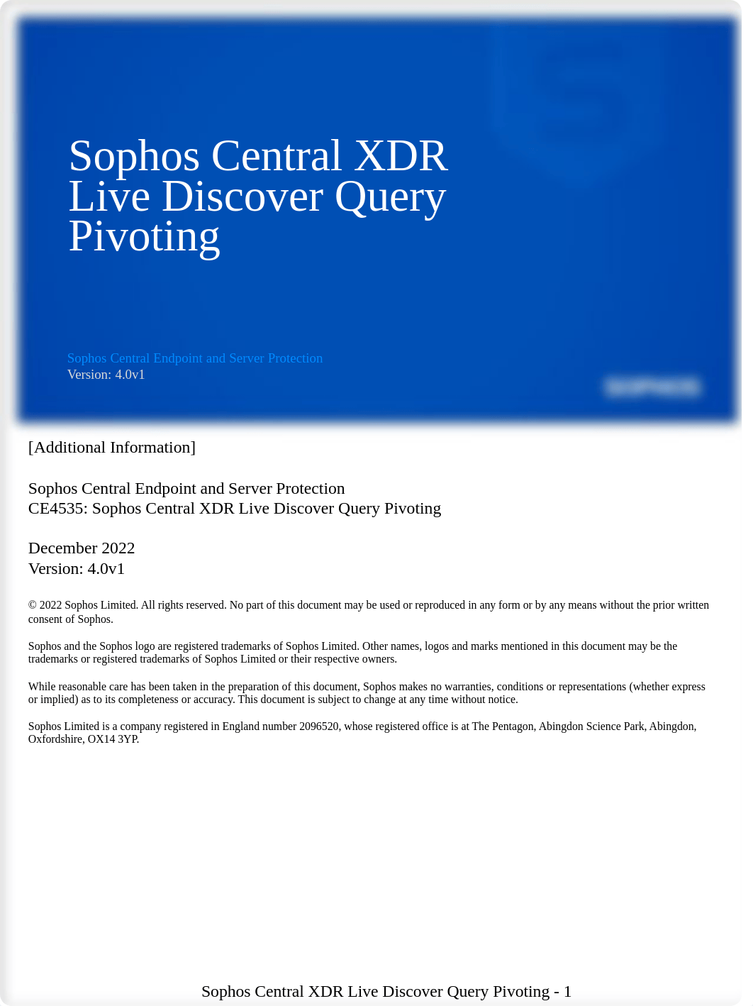 CE4535 4.0v1 Sophos Central XDR Live Discover Query Pivoting.pdf_d3w1xxosp41_page1