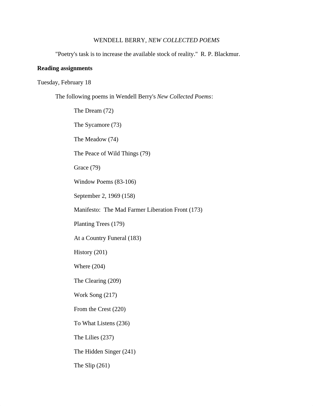 Response Paper Prompt on Collected Poems on Wendell Berry_d3w2vrbi4vu_page1