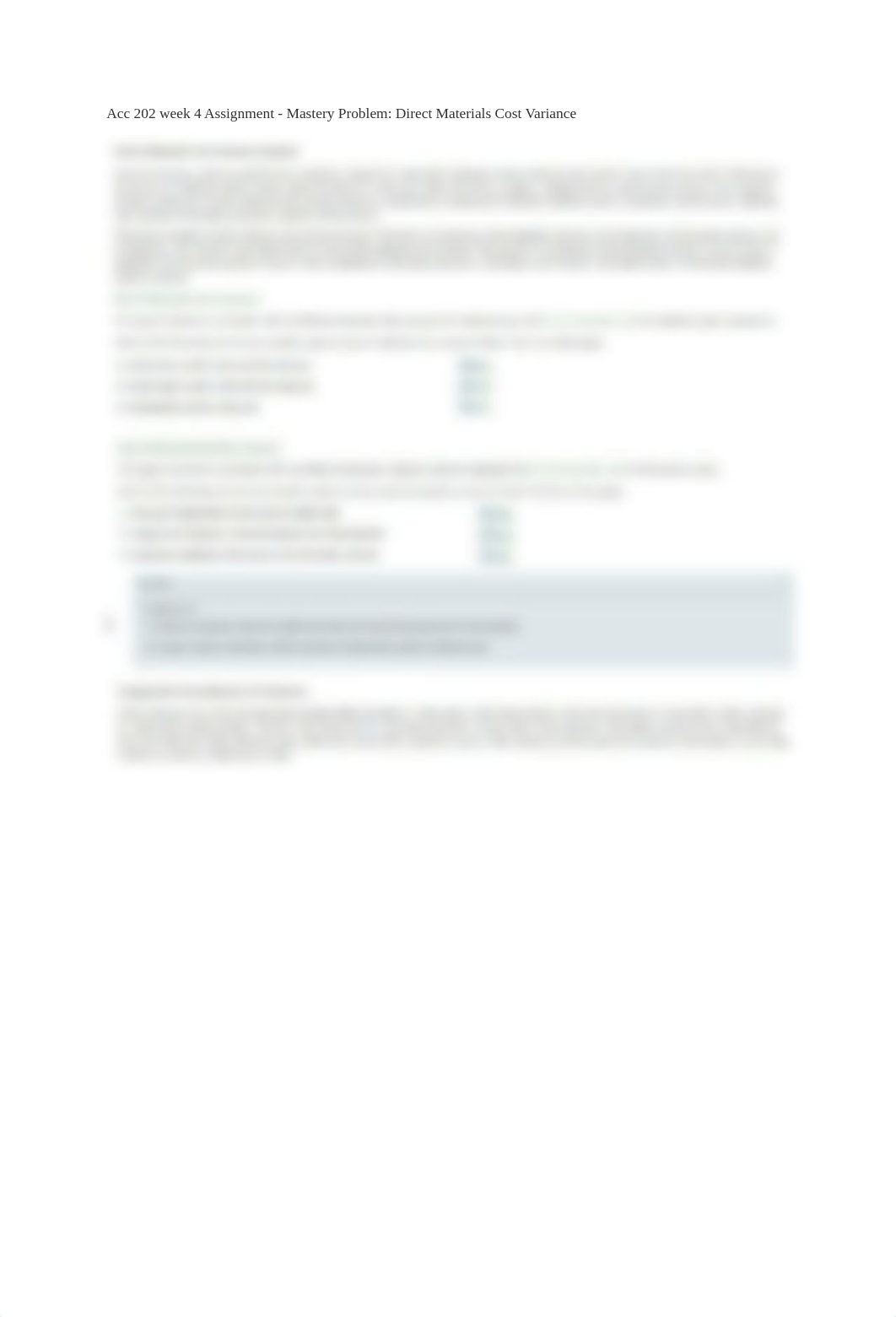 ACC202 Week 4 ASSIGNMENT Mastery Problem - Direct Materials Cost Variance.docx_d3wi10chbfk_page1
