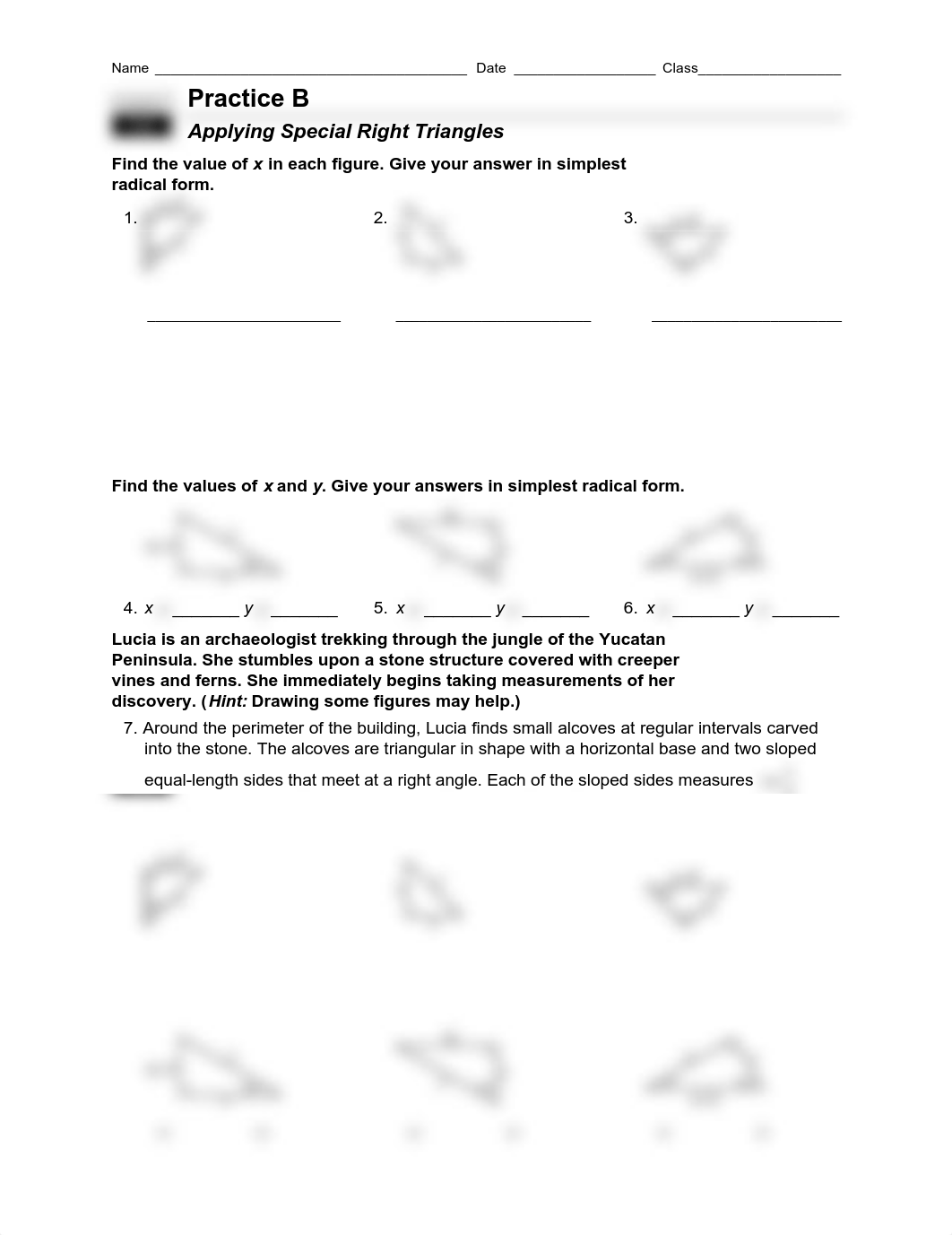 5-8_Special_Right_Triangles_Practice_B_student_worksheet.pdf_d3wyvonmywz_page1