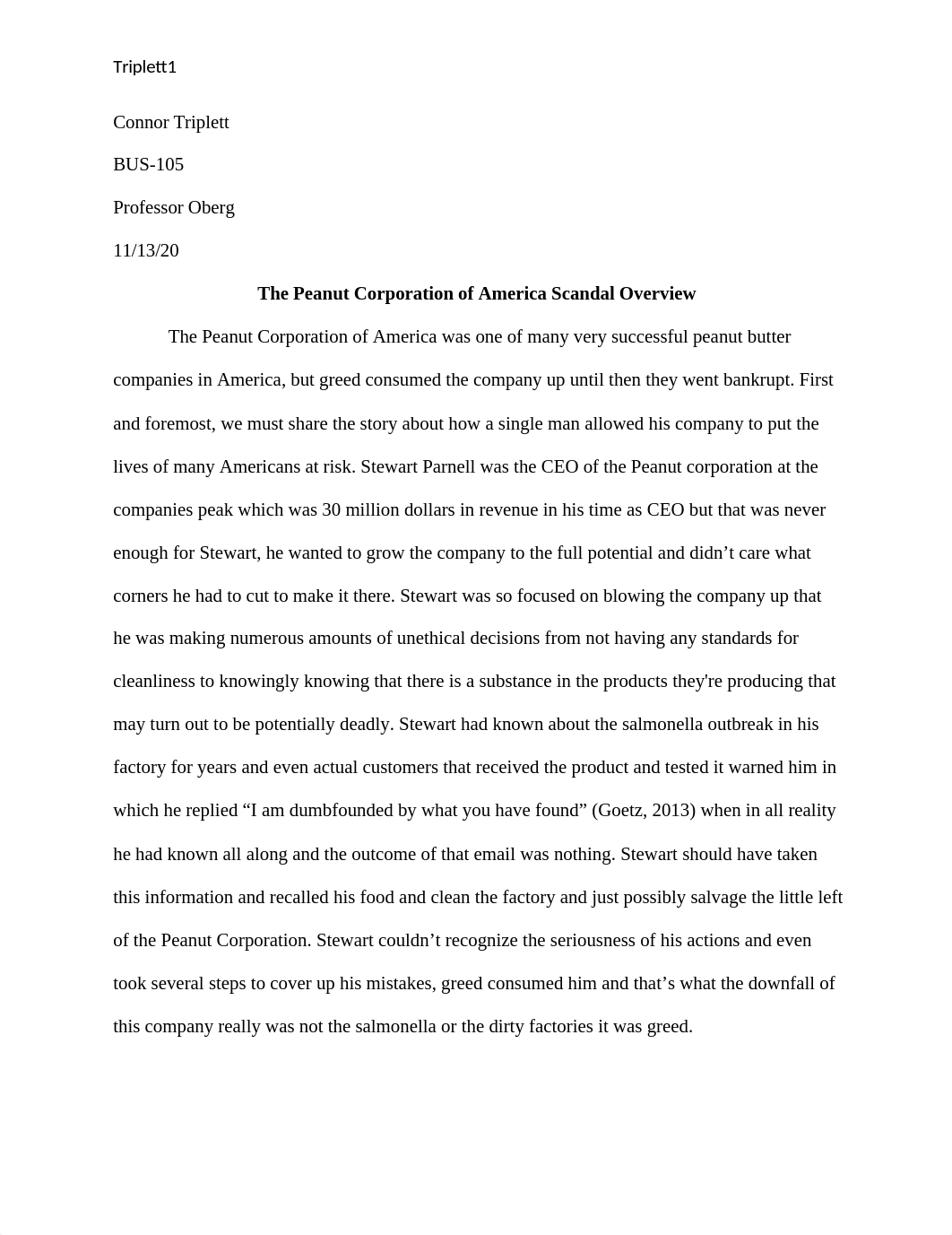 The Peanut Corporation Essay.docx_d3wzdlampys_page1