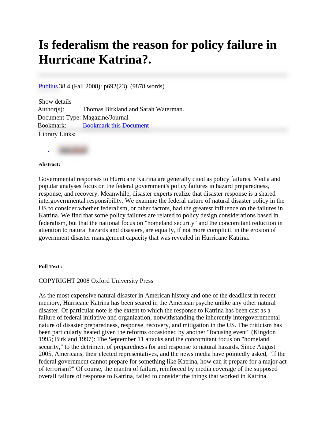 IS FEDERALISM THE REASON FOR POLICY FAILURE IN HURRICANE KATRINA_d3xc759we0b_page1