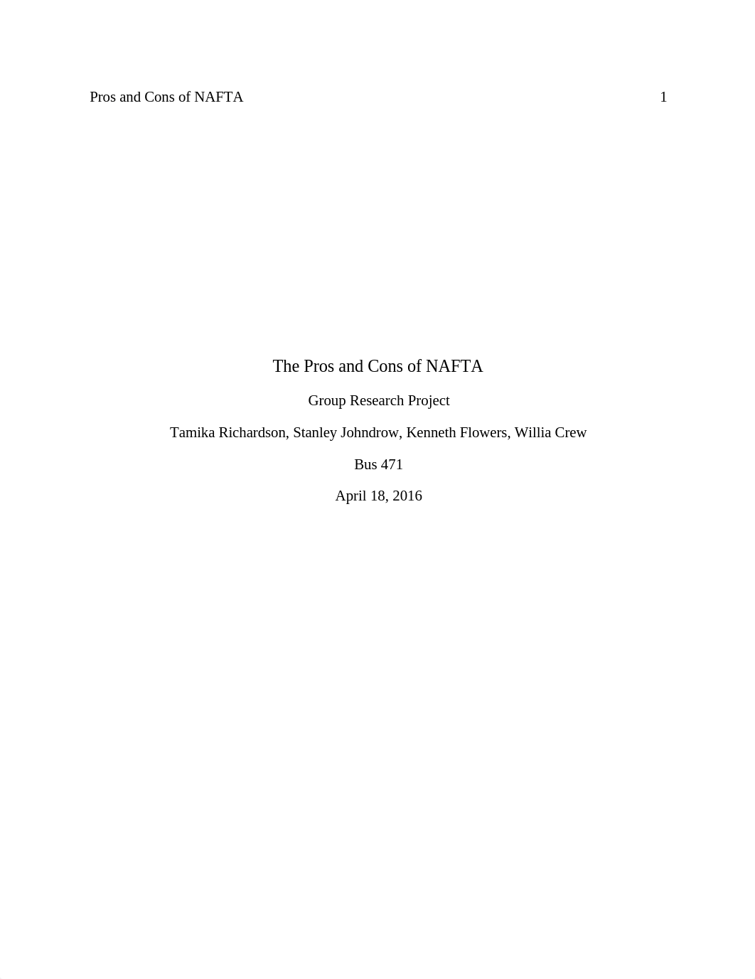 FINAL PAPER The Pros and Cons of NAFTA.docx_d3xd0stt2b7_page1