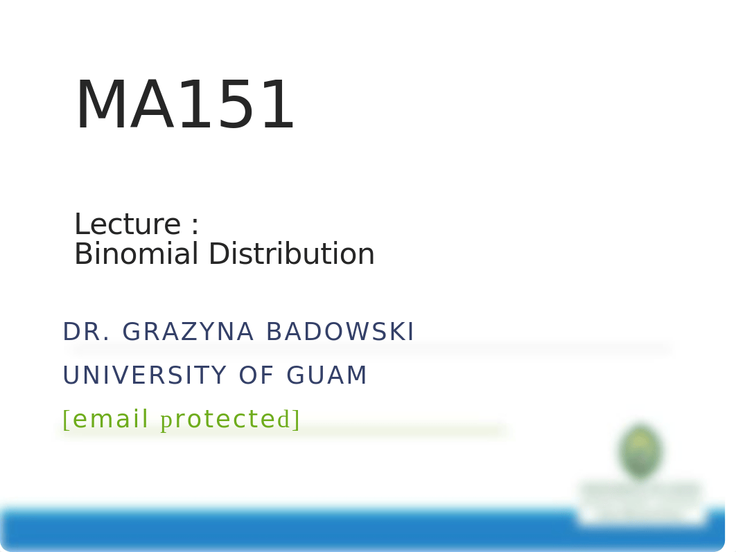 MA151 Lecture Binomial Distribution.pptx_d3xjsefppm0_page1