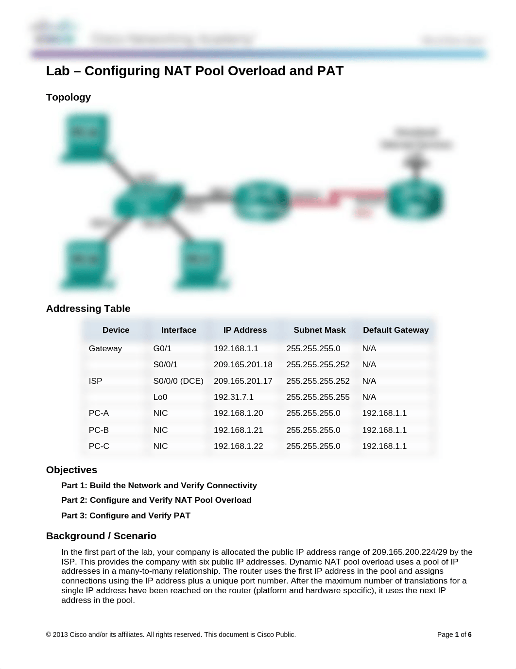 11.2.3.7 Lab - Configuring NAT Pool Overload and PAT_d3xurn9ucap_page1