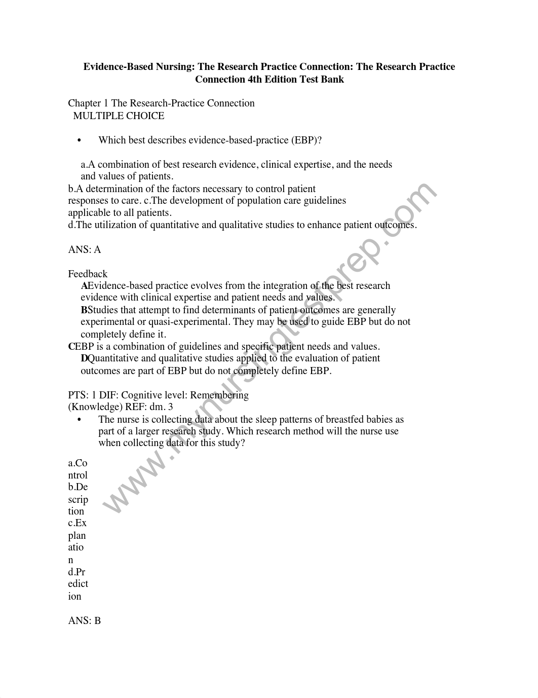 Evidence-Based Nursing- The Research Practice Connection 4th Edition TB.pdf_d3y1amkrov7_page1