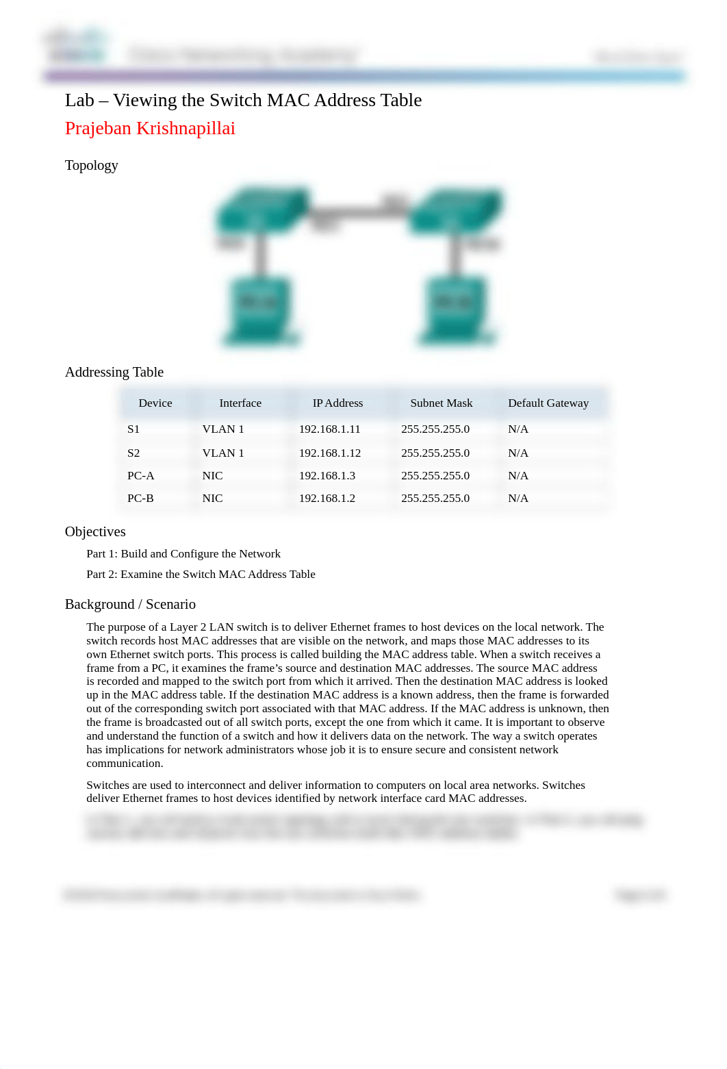 5.2.1.7 Lab - Viewing the Switch MAC Address Table Klaar.docx_d3ybvkk8rpf_page1