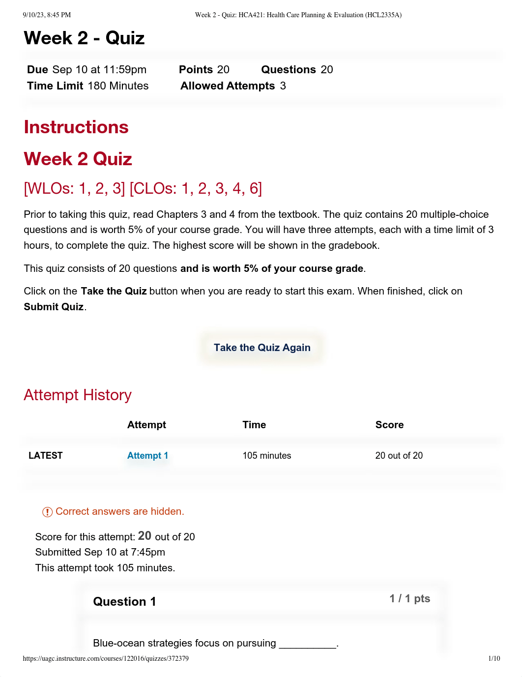 Week 2 - Quiz_ HCA421_ Health Care Planning & Evaluation (HCL2335A).pdf_d3ybz3vyuj9_page1