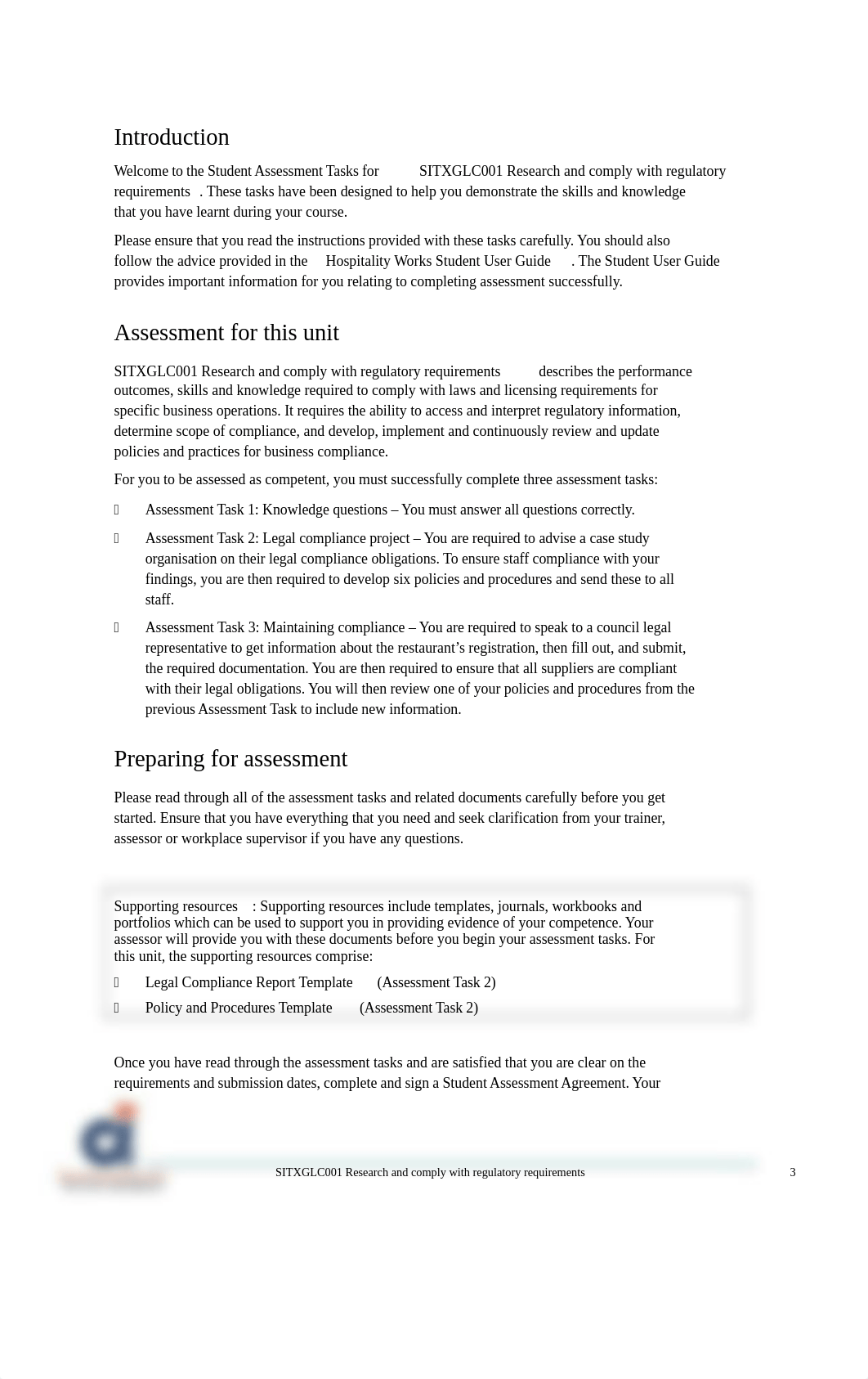 SITXGLC001 Student Assessment Tasks.docx_d3ye2uhomu3_page3