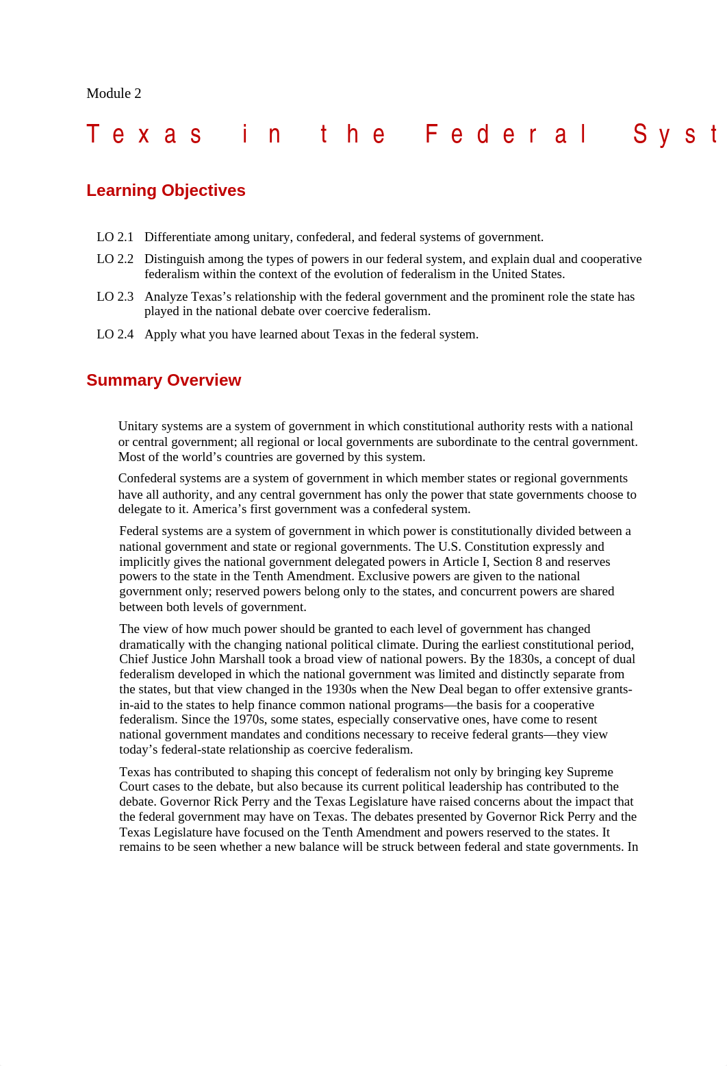 Module 2 - The Texas Constitution and the Federal System .docx_d3yjqwrqyuc_page1