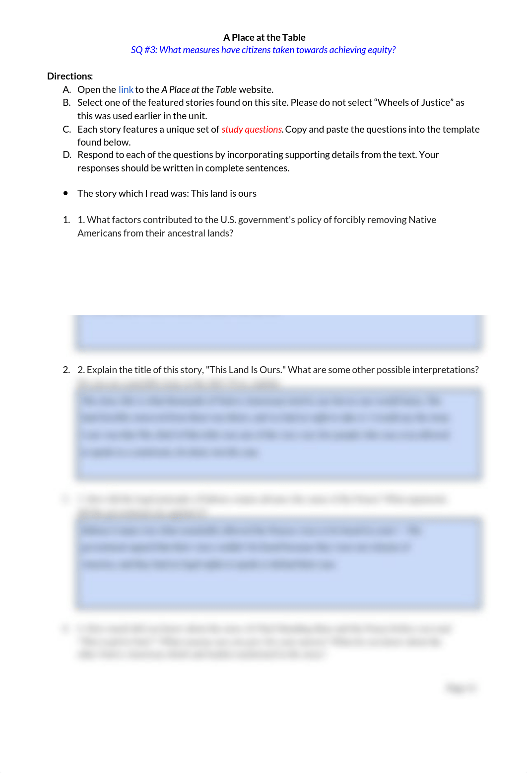 Copy of A Place at the Table - study questions _ responses.docx_d3ynajmm58d_page1