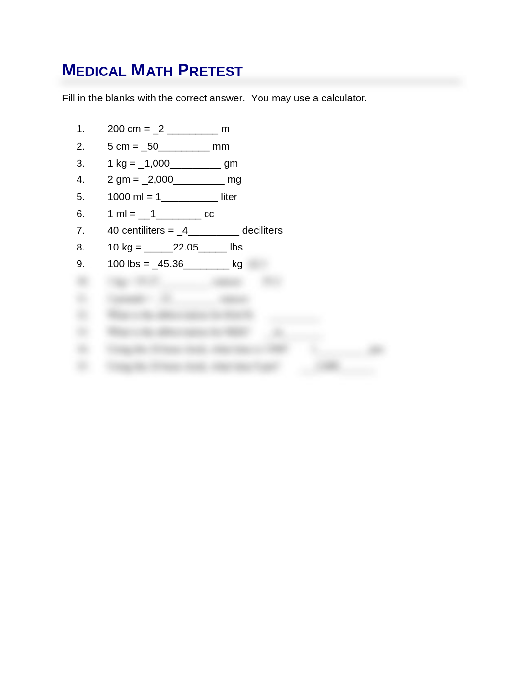 Medical Math Pretest.docx_d3ypeiu2euo_page1