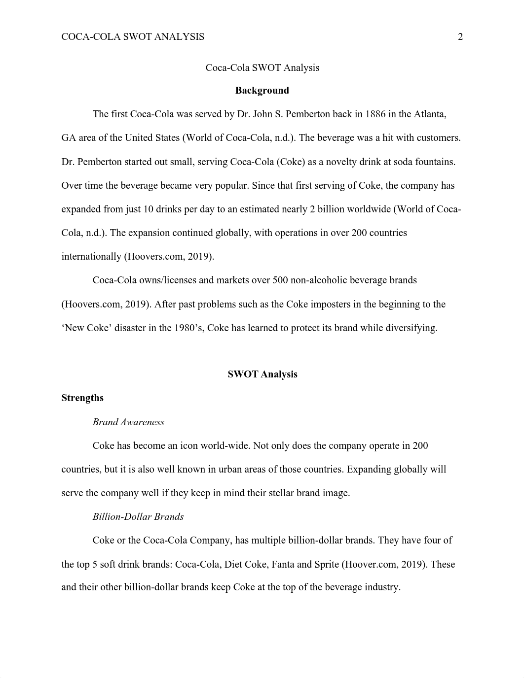 Case study 3 Coca-Cola SWOT Analysis.pdf_d3yteuwua93_page2