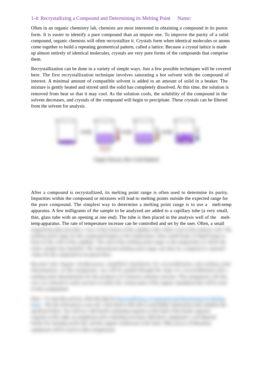 1-4 Recrystallizing a Compound and Determining its Melting Point.docx_d3zawbe25k4_page1