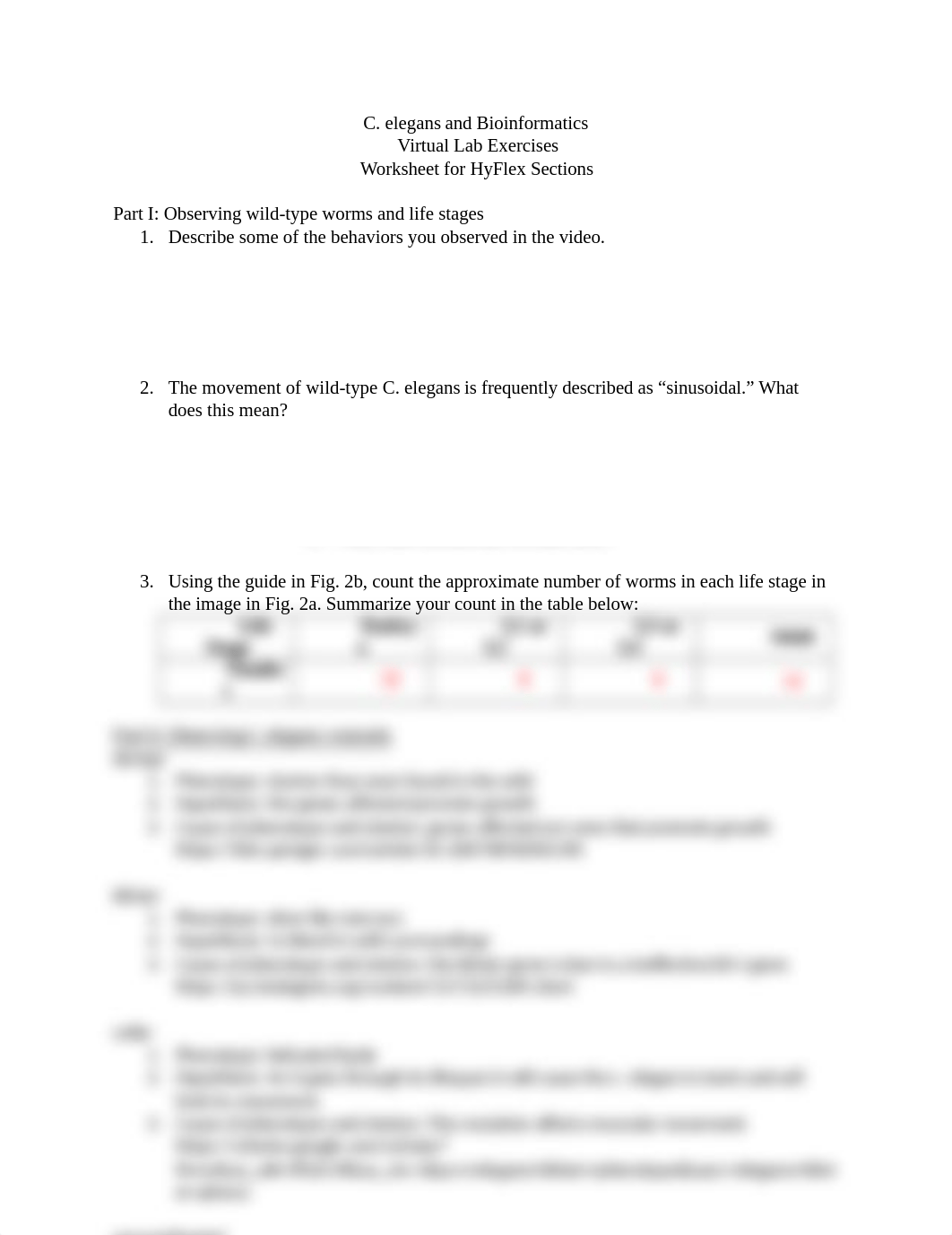 C elegans and BioInformatics Worksheet.docx_d3zb2qezqs3_page1