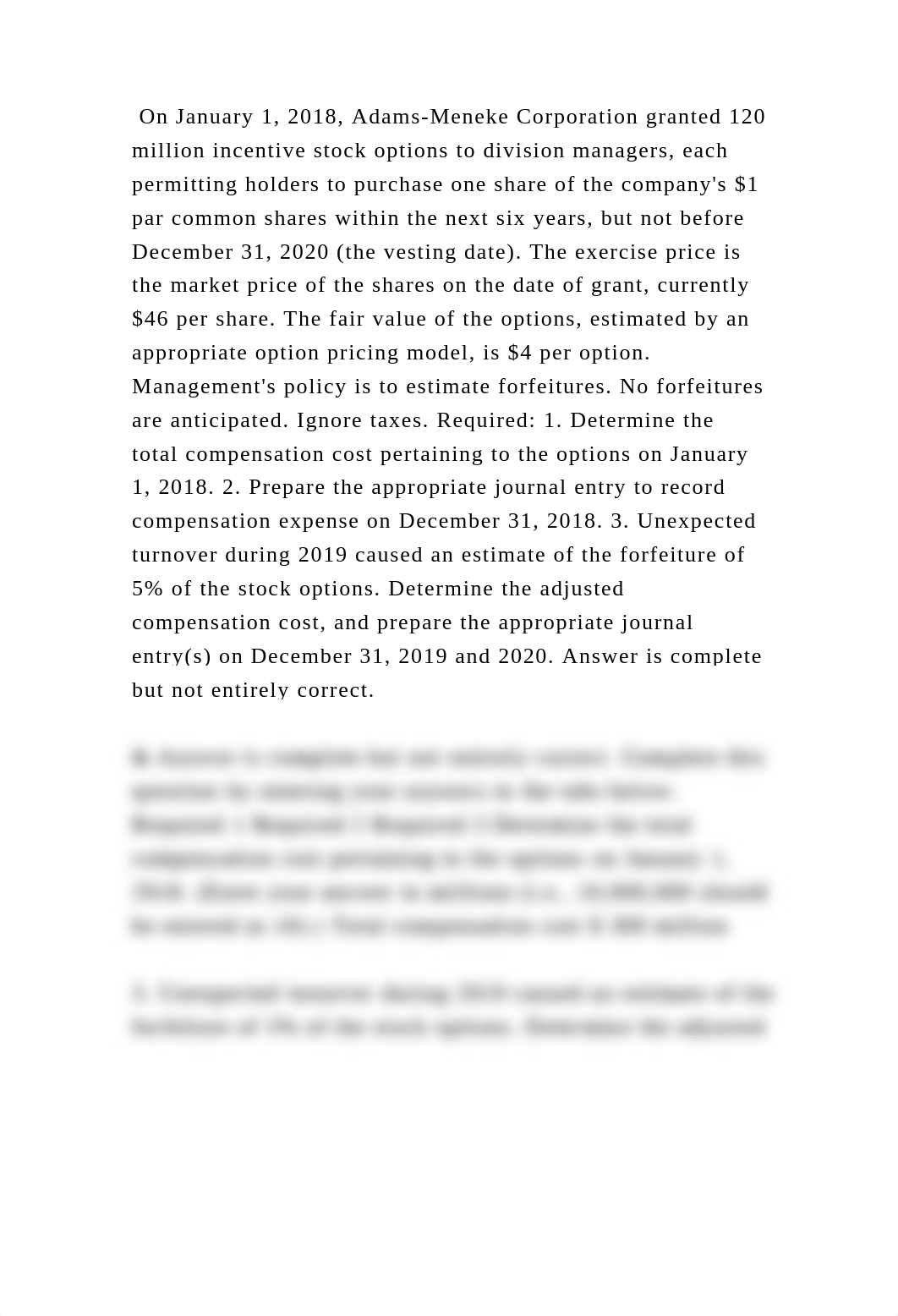 On January 1, 2018, Adams-Meneke Corporation granted 120 million ince.docx_d3zjwc22wap_page2
