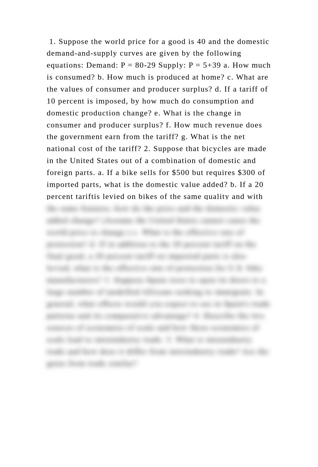 1. Suppose the world price for a good is 40 and the domestic demand-a.docx_d3zvequl6ye_page2