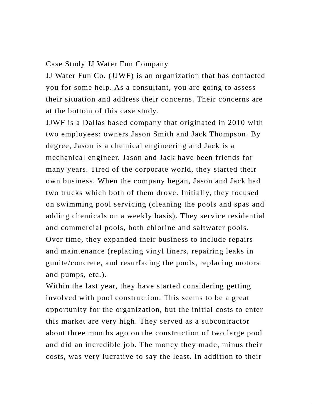 Case Study JJ Water Fun CompanyJJ Water Fun Co. (JJWF) is an org.docx_d40513nt406_page2