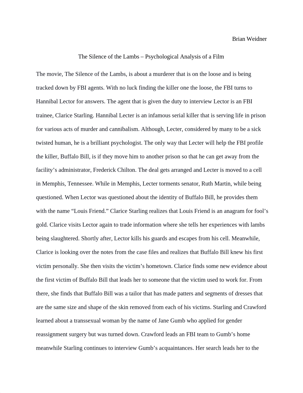 Psychological Analysis of a Film-The silence of the lambs.docx_d4055cssr33_page1