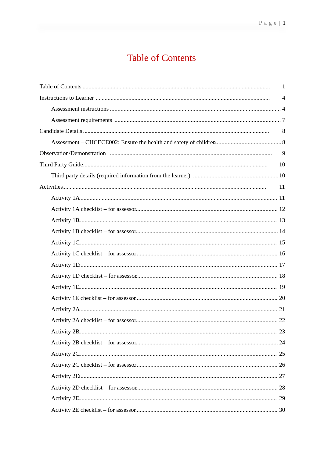 CHCECE002 Ensure the health and safetyLearner Workbook V1.0_d30d6c133fc38c75bdfbb4a90510d4c1.docx_d40s8up9xsd_page2