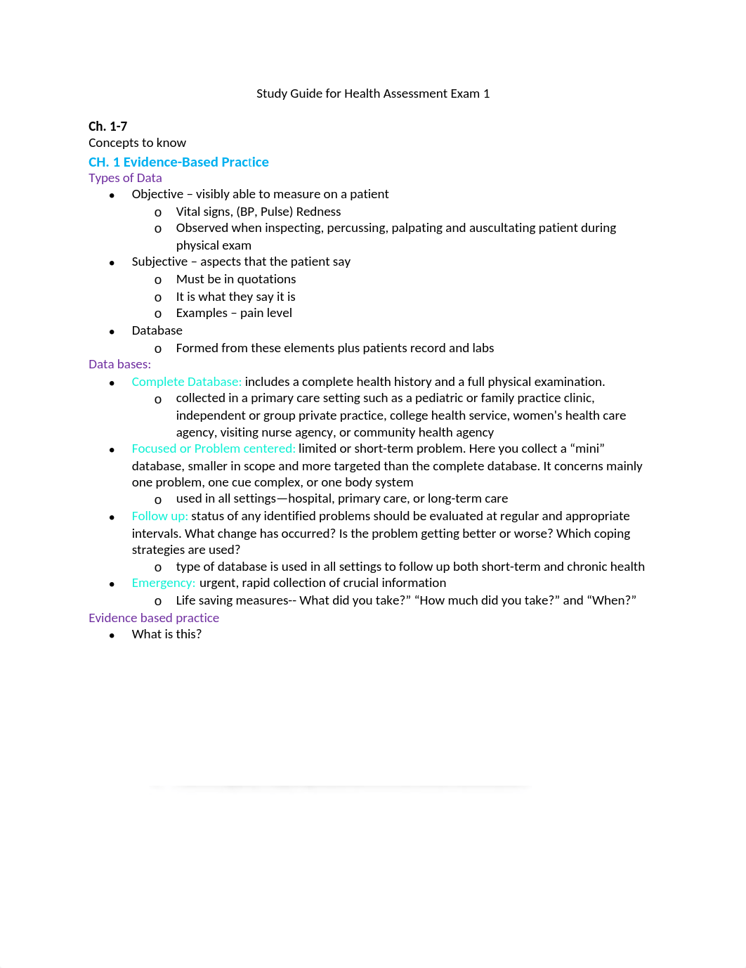 Study Guide for Health Assessment Exam 1_d41b7nkojhv_page1