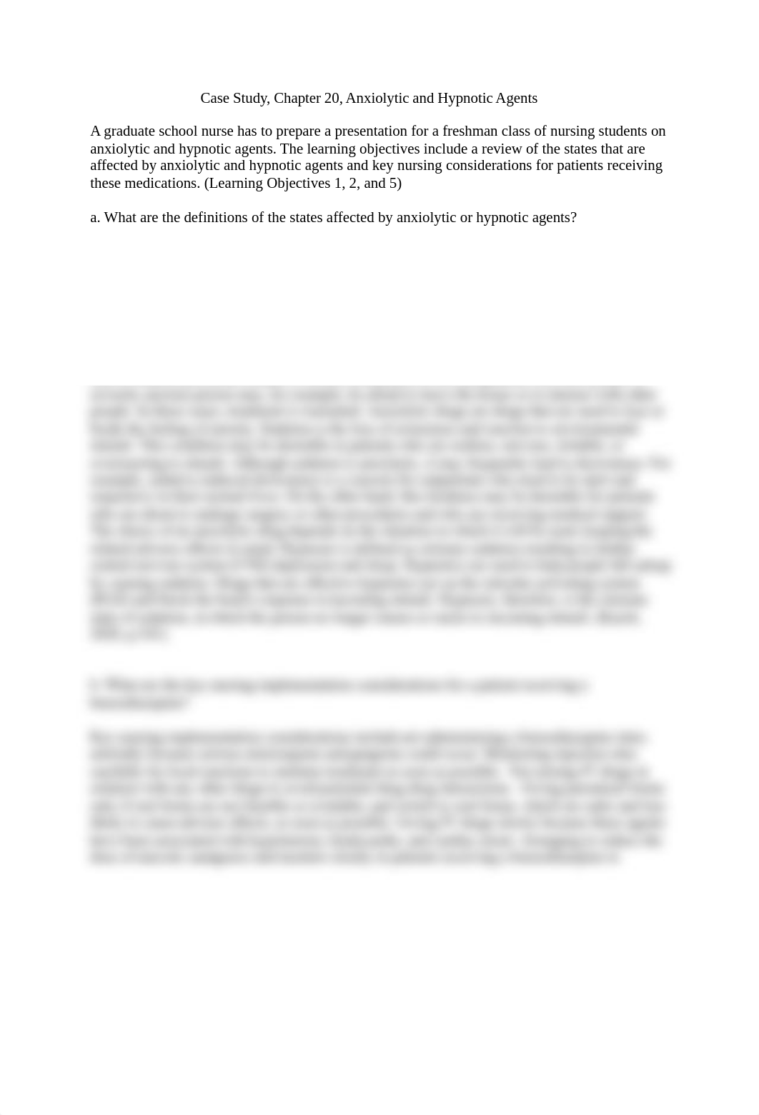 Case Study, Chapter 20, Anxiolytic and Hypnotic Agents.docx_d41dff3c47j_page1