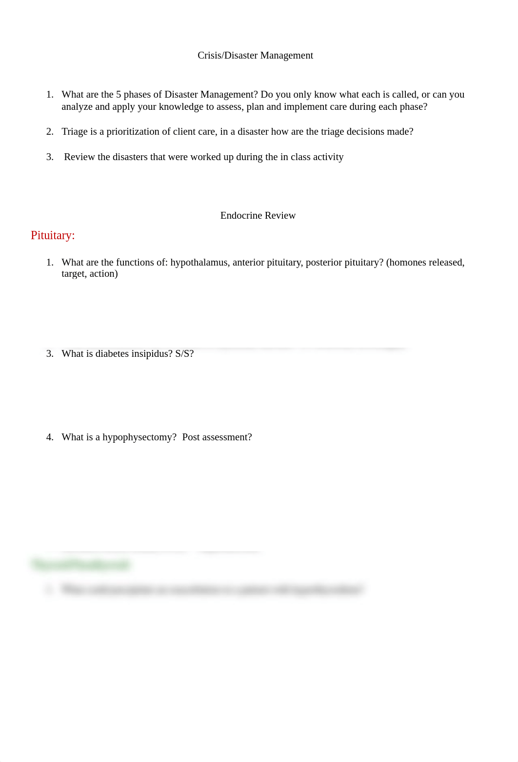 Exam 1 Study Guide Disaster Management and Endocrine.docx_d41e6fcsil1_page1