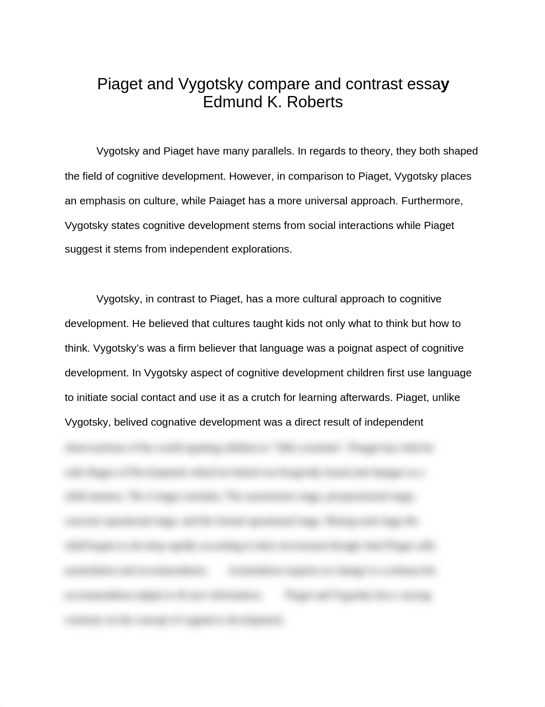 Piaget and Vygotsky compare and contrast essay_d41njbfz2zg_page1