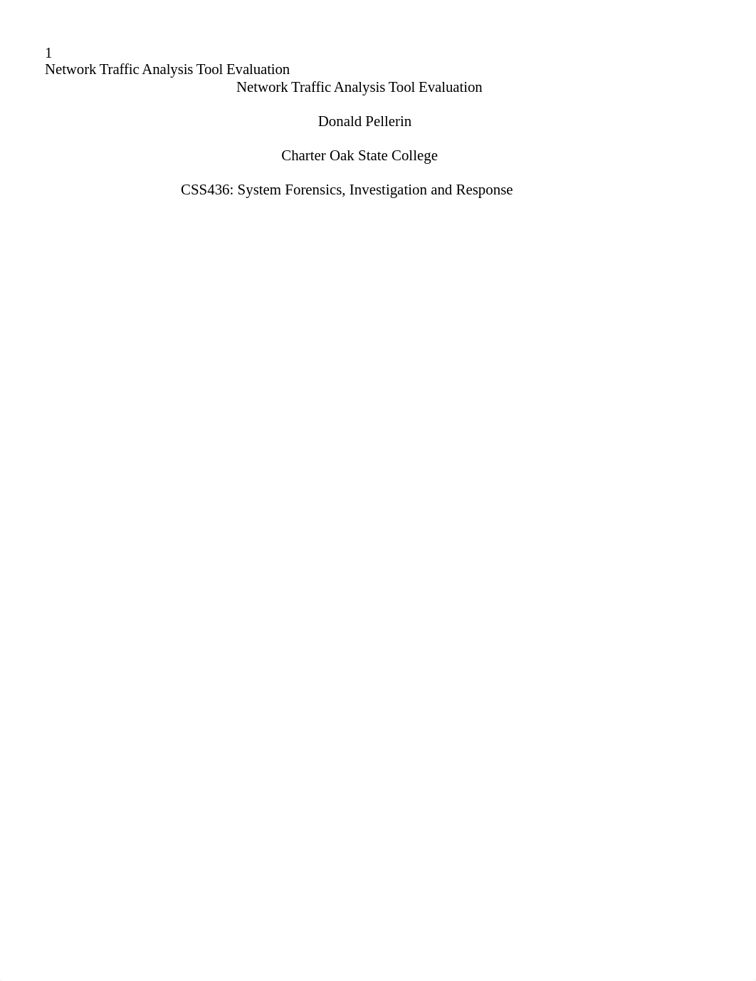 Donald Pellerin - Network Traffic Analysis Tool Evaluation.docx_d41snj61vv5_page1